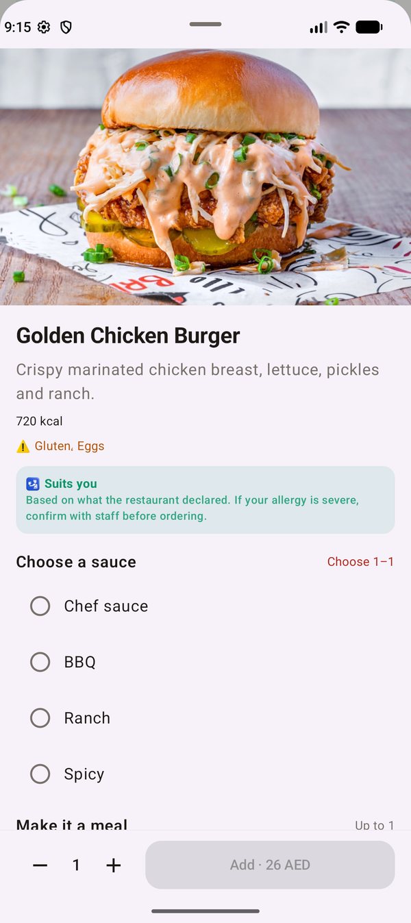 Order the way that suits you