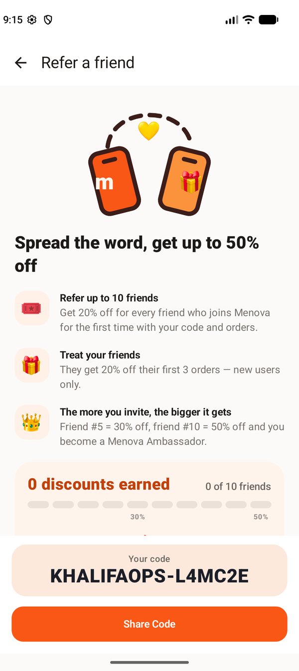 🎟️ Refer a friend — your discount grows to 50%